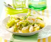 Spargelragout mit Spitzkohl und roten Linsen