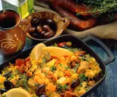 Safranreis mit Thunfisch