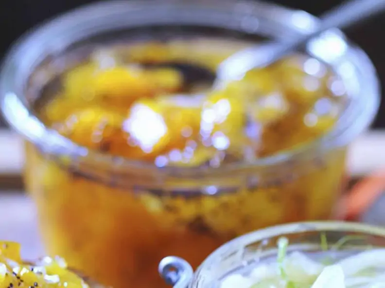 Orangenmarmelade mit Kürbis