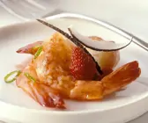 Garnelen mit Erdbeeren