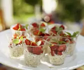 Frischkäsecreme mit Erdbeeren
