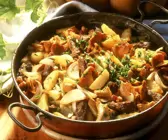 Bratkartoffeln mit Rind und Pilzen