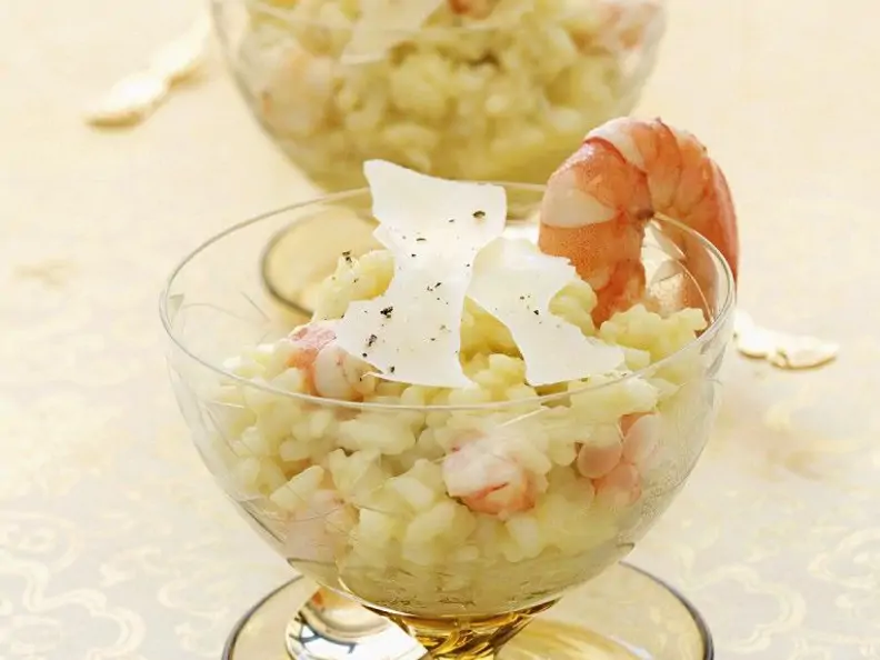 Champagner-Risotto mit Garnelen