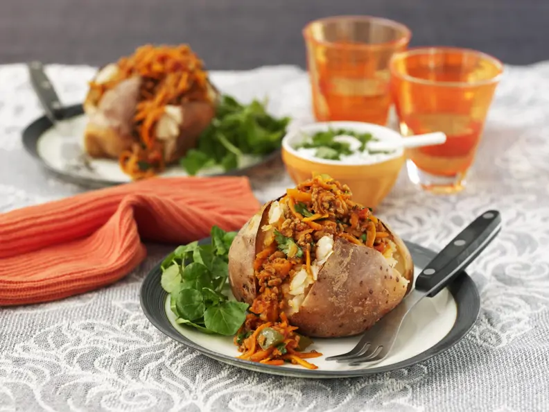 Ofenkartoffeln mit Hackfüllung