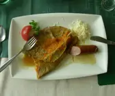 Buchweizenpfannkuchen mit Kürbisfüllung