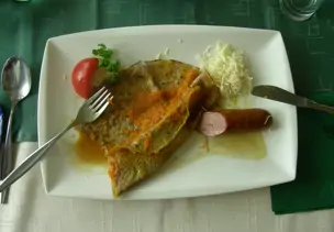 Buchweizenpfannkuchen mit Kürbisfüllung
