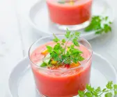 Einfache Gazpacho Suppe