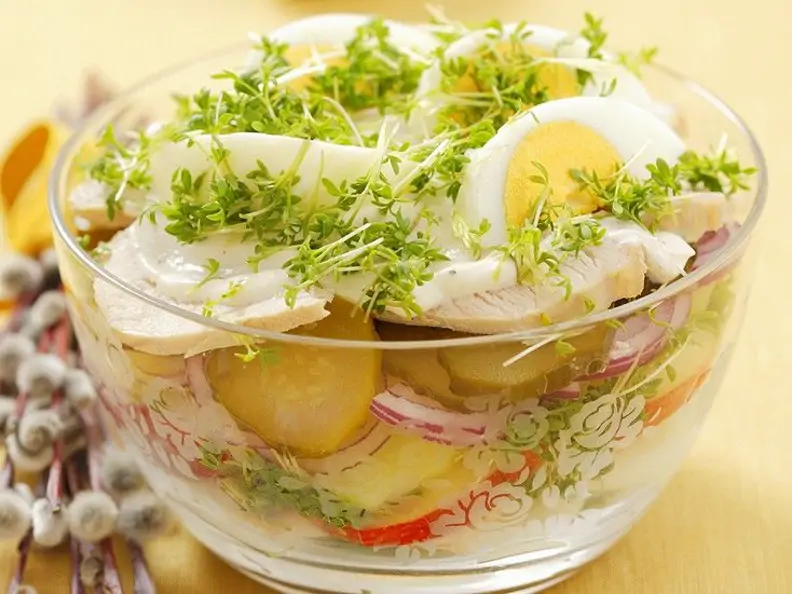 Kartoffelsalat mit Pute