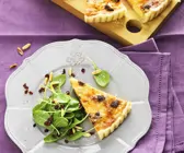 Käsetarte mit Pilzen