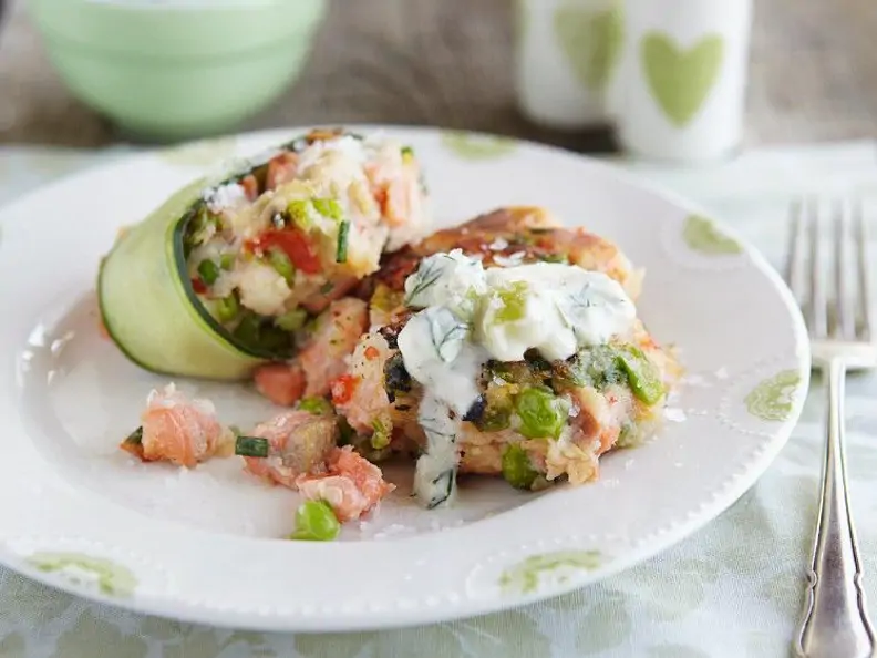 Lachsbratlinge mit Sauce