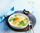 Kabeljau gebraten mit Lauchgemüse