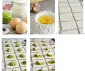Selbstgemachte Ravioli mit Ricotta-Pesto-Füllung