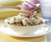 Sprossen-Müsli mit Banane und Melone
