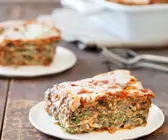 Vegetarische Lasagne mit Spinat