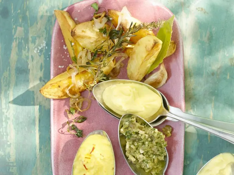 Kartoffeln mit Olivendip