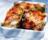 Überbackene Auberginen mit Parmesan