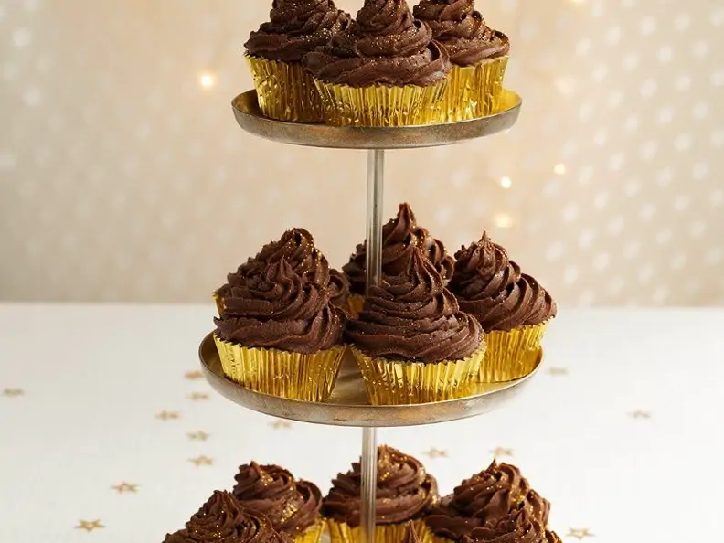 Weihnachtliche Schoko-Cupcakes