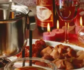 Fondue mit Fleisch
