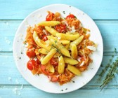 Schupfnudeln auf super-tomatigem Sauerkraut im Thermomix