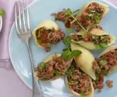 Gefüllte Muschelnudeln mit Hackfleischsauce für den Thermomix