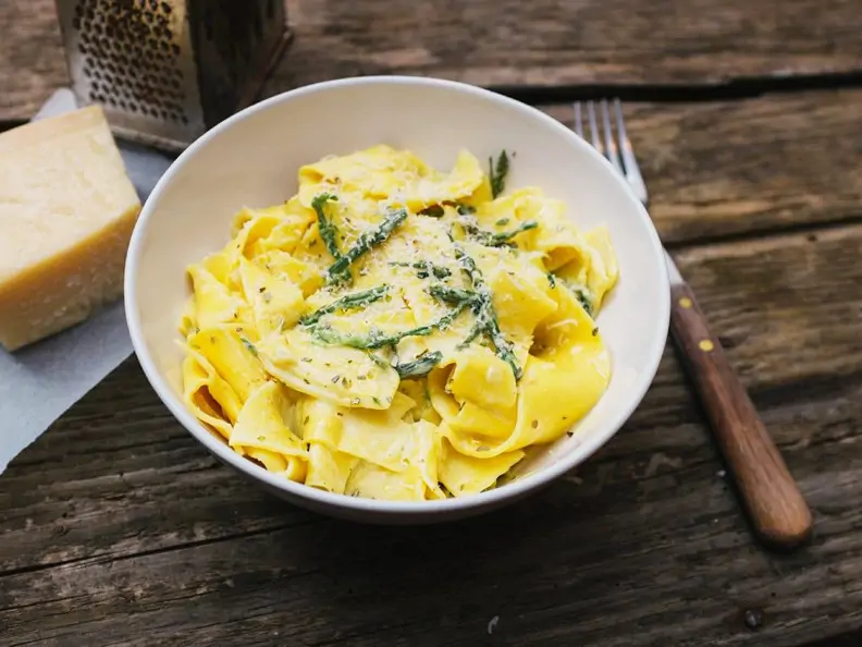 Bandnudeln mit Wildspargel