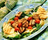 Gegrillter Schwertfisch mit Polenta