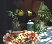 Carpaccio mit Champignons und Parmesan