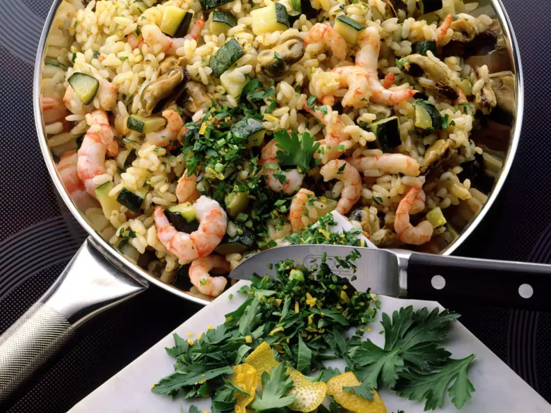 Risotto-Krabben-Pfanne