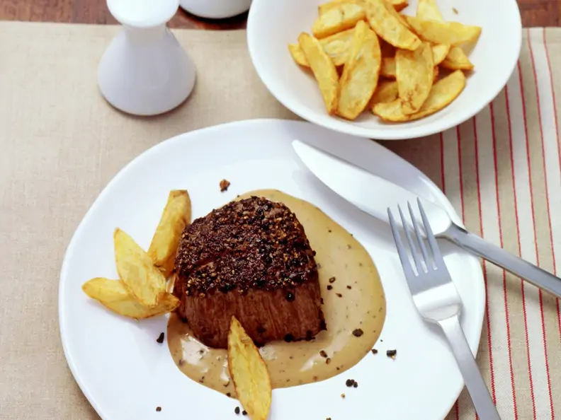 Französisches Pfeffersteak