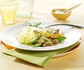 Kalbsgeschnetzeltes mit Orangen-Senf-Sauce