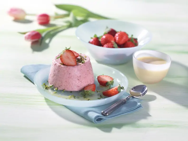 Schnelle Erdbeermousse
