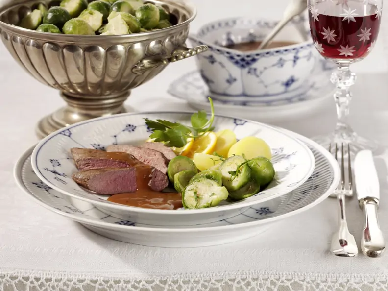Entenbrust mit Rosenkohl