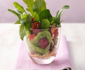 Wildkräutersalat mit Himbeer-Walnuss-Dressing