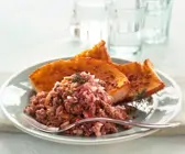 Lammhack mit Pinienkernen