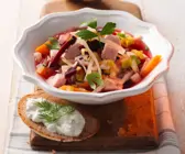 Weißkohleintopf mit Kasseler
