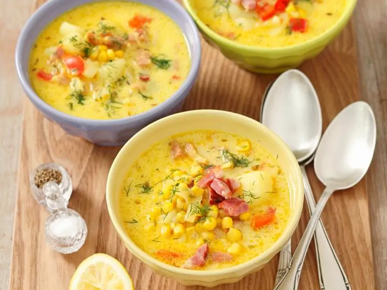 Amerikanische Maissuppe