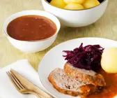 Hackbraten mit Soße