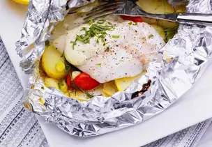 Kabeljau en papillote