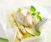 Fisch mit Spargel en papillote