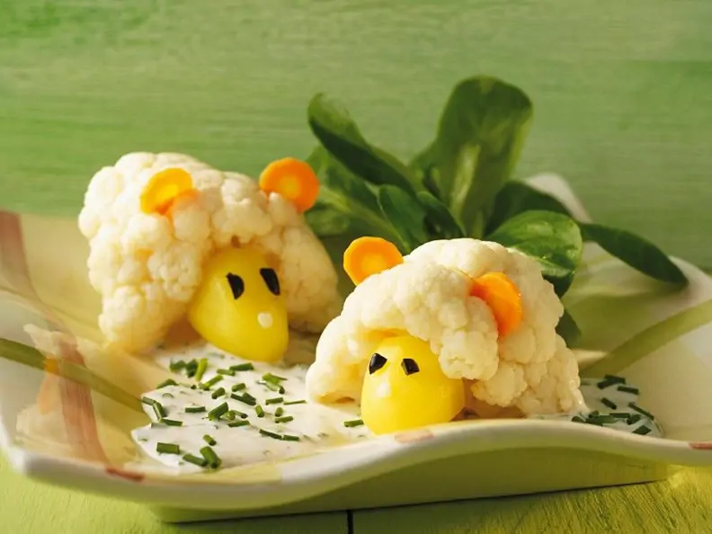 Blumenkohlgemüse mit Sahnesauce für Kinder