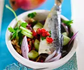 Gurkensalat mit Hering