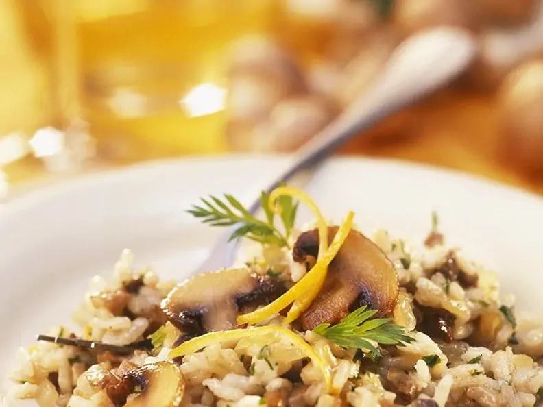 Zitroniges Risotto mit Pilzen