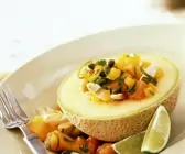 Papaya-Mango-Salat mit Hähnchen