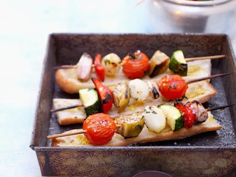 Gemüsespieße vom Grill