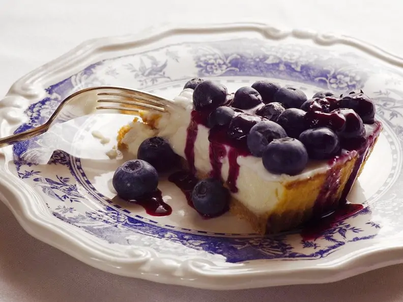 Italienischer Käsekuchen mit Heidelbeeren