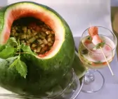 Melonenbowle mit Gurke