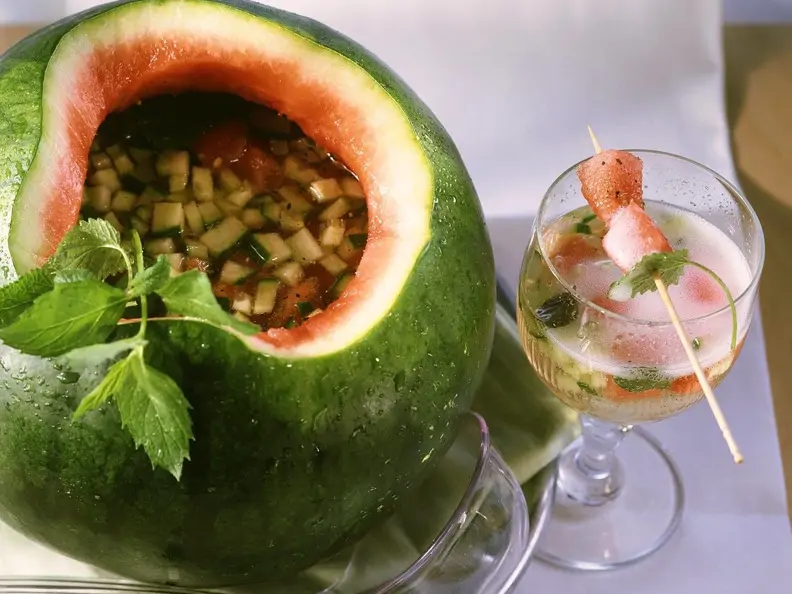 Melonenbowle mit Gurke