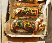 Überbackener Lachs