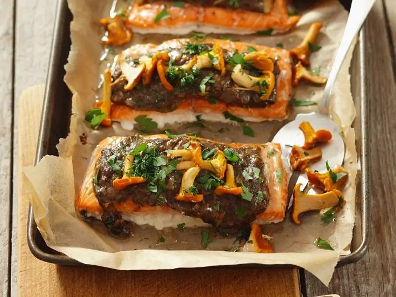 Überbackener Lachs