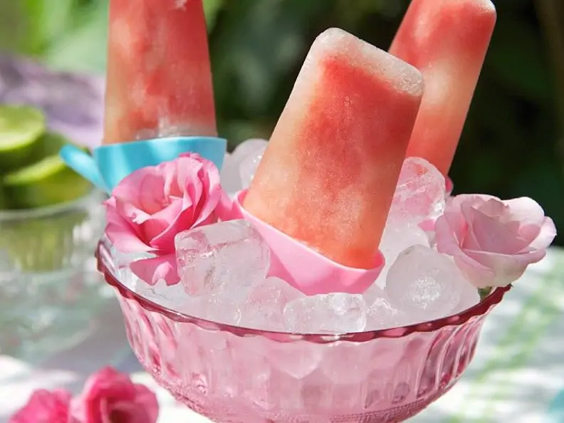 Melonen-Erdbeereis